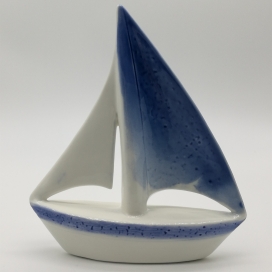 CERAMIC OCEAN DECORATION SAILBOAT
